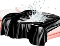 PVC Waterproof Intimate Play Sheet for Couples, Black